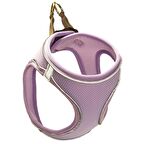 Mita Air Mesh Kedi Köpek Göğüs Tasması Çift Reflektörlü, Terletmeyen Lila / Lilac